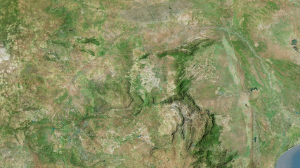 Limpopo, South Africa - outlined. Satellite