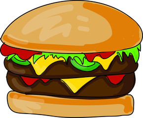 Cheeseburger vector illustration