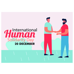 International Human Solidarity Day web banner. vector illustration. background