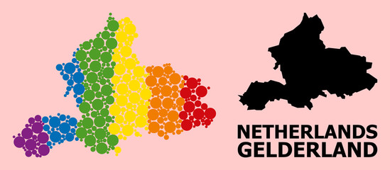 Obraz premium Mapa widma w prowincji Gelderland dla osób LGBT