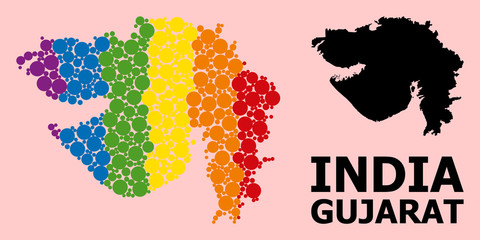 Spectrum Mosaic Map of Gujarat State for LGBT