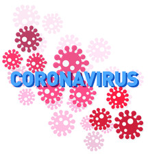 Fototapeta na wymiar Coronavirus microbes vector symbolising the Coronavirus outbreak 2019/2020