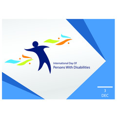 vector illustration for international day of persons with disabilities. background, banner, poster