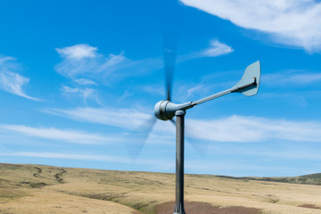 wind turbine in the sky