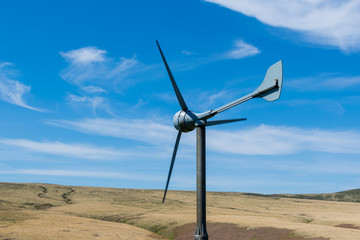 wind turbine in the wind