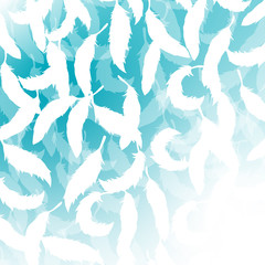 羽根をデザインした背景素材