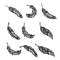 羽根をデザインした背景素材