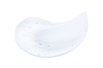 Sample of transparent cosmetic gel on light background