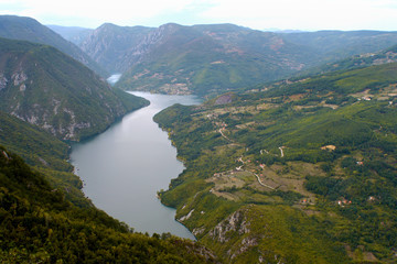 Obraz na płótnie Canvas Canyon of a river Drina in a National park Tara in Western Serbia