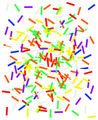 Cake sprinkles vector on a white background
