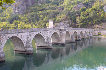 Fototapeta premium The Mehmed Paša Sokolović Bridge in Visegrad