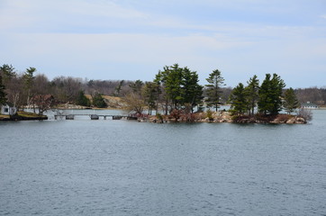 Fototapeta premium A small island in Saint Lawrence River