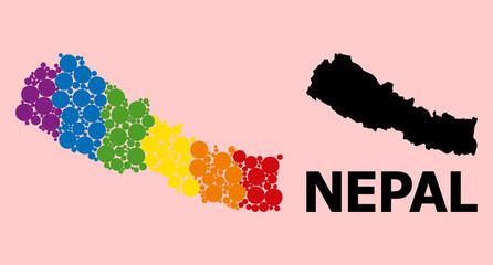 Spectrum Pattern Map of Nepal for LGBT