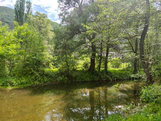 Spring Landscape of Iskar River near Pancharevo lake, Bulgaria