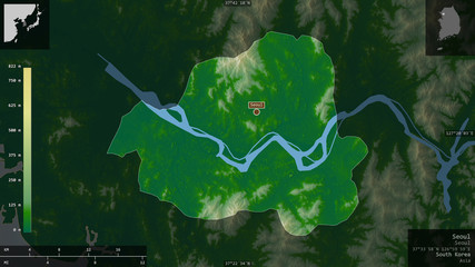 Seoul, South Korea - composition. Physical