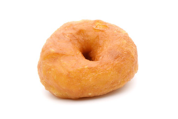 Homemade doughnut isolated on white background.