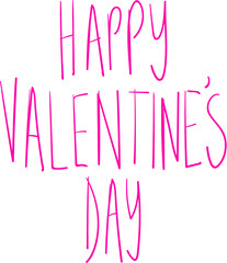 Happy Valentine's day text on a white background
