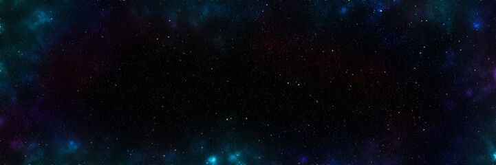 Starry night sky space background with nebula in deep space 
