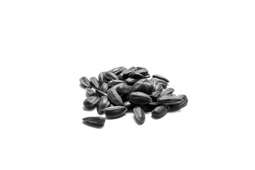 Sunflower seeds isolated on a white background.