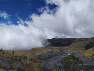 clouds over the mountains