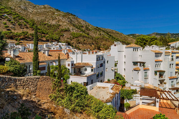 Obraz premium panoramic view of a mountain and Mijas