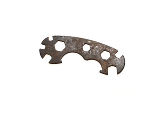 Bicycle wrench on a white background