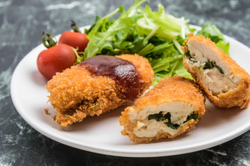 鶏肉の大葉揚げ