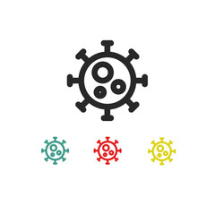 Obraz premium coronavirus line icon, vector illustration