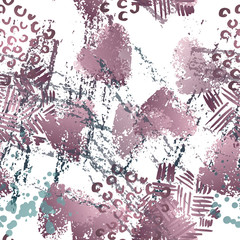 Blots Seamless Pattern. Fashion Concept. Distress 