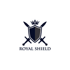 Elegant Shield logo designs concept vector, Guardian symbol, Shield and Sword logo template