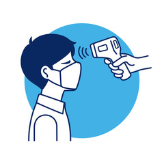 検温 体温測定のイラスト