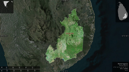 Moneragala, Sri Lanka - composition. Satellite