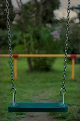 empty swing on a playground
