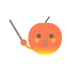 指示棒林檎驚く