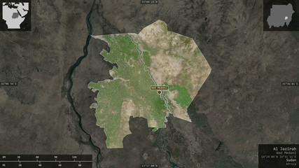 Al Jazirah, Sudan - composition. Satellite
