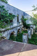 Fototapeta na wymiar Ruins in Ilha das Pedras Brancas Island