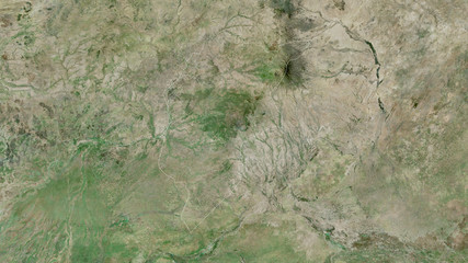 Central Darfur, Sudan - outlined. Satellite