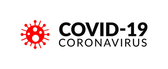 Vector illustration of Covid-19 Coronavirus icon isolated on white background.Coronavirus nCoV denoted is single-stranded RNA virus. Dangerous virus symbol. No Infection and Stop Coronavirus Concepts.