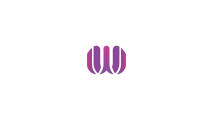 Fototapeta na wymiar W Letter Water wave Logo Template vector illustration design