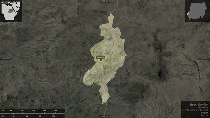 West Darfur, Sudan - composition. Satellite