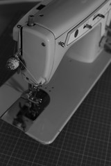 Antique sewing machine, black and white, Brazil, by Carol Rahal