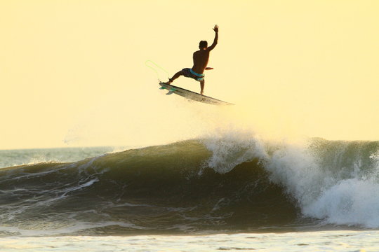 Surfing in bali