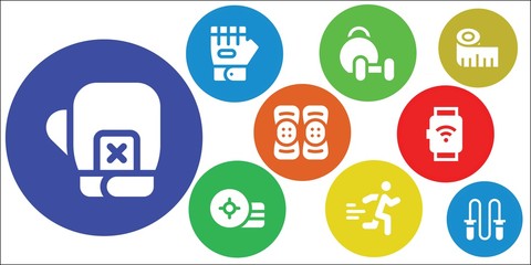 fitness icon set