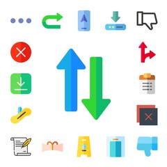 Modern Simple Set of down Vector flat Icons