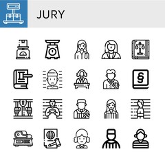 Set of jury icons