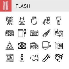 Set of flash icons