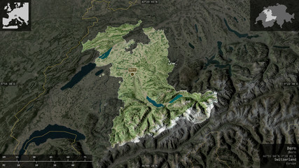 Bern, Switzerland - composition. Satellite