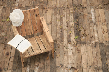 chair on wooden deck