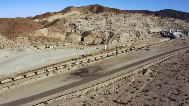 Train stop in the dessert
