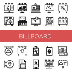 billboard icon set